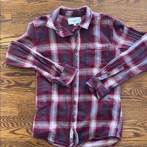 Men’s modern amusement flannel button down shirt